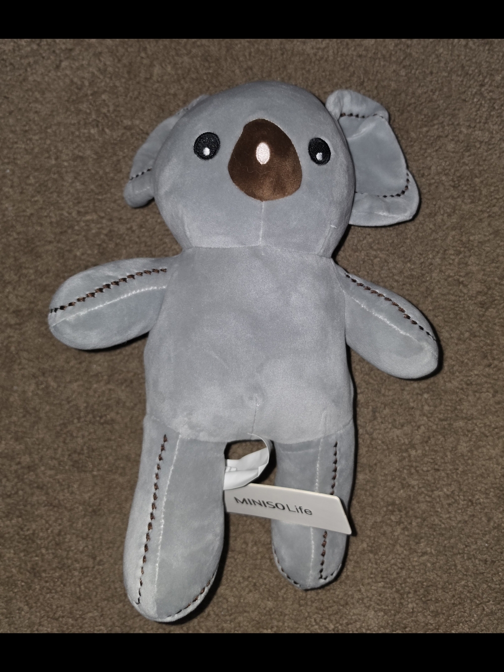 MINISOLife Plush Koala Toy - Light Gray Koala Stuffed Animal
